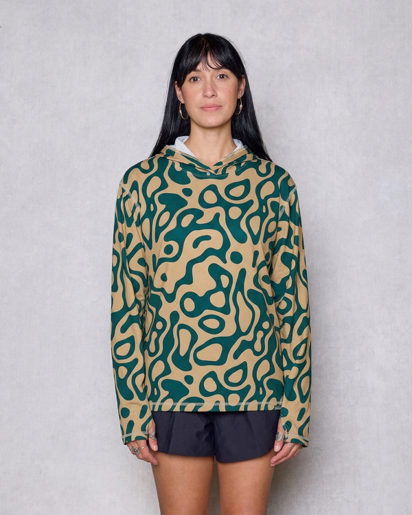 Shop Yellowstone Geysers UVB Sun Hoodie Inspired by National Parks | green-and-natural