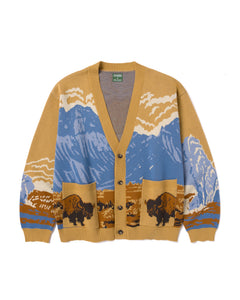 shop bison bellows cardigan inspired by yellowstone national park