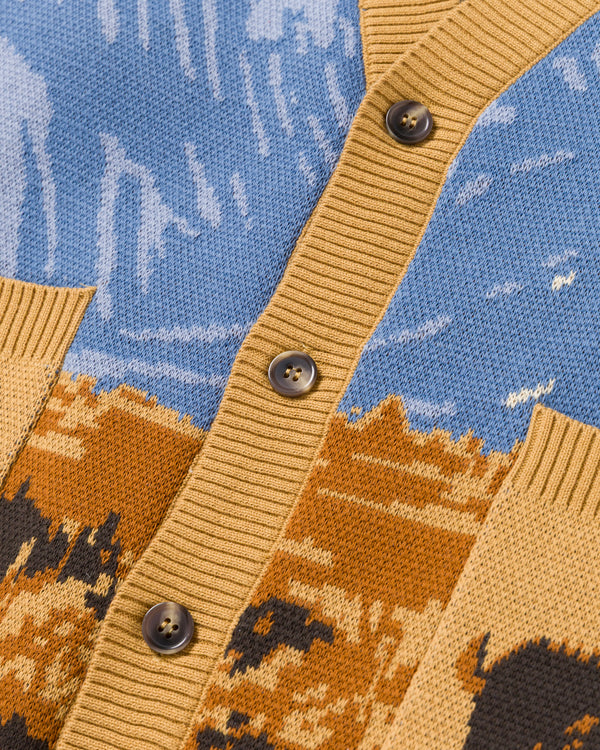 Shop Bison Bellows Cardigan Inspired by Yellowstone National Park | multi-color