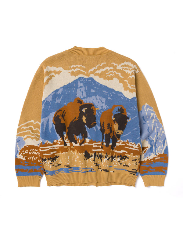 Shop Bison Bellows Cardigan Inspired by Yellowstone National Park | multi-color