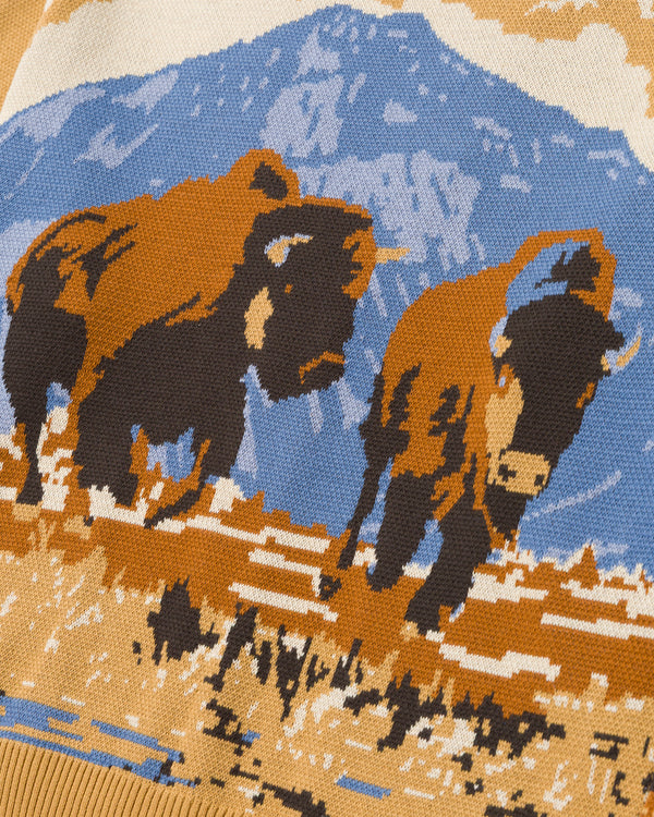 Shop Bison Bellows Cardigan Inspired by Yellowstone National Park | multi-color