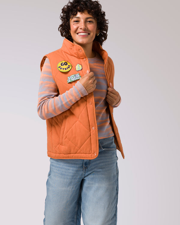 Shop Women's Nature's Magic Puffer Vest Inspired by National Parks | sun-baked
