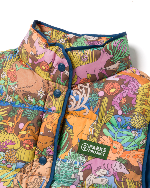 Shop Women's Wild Parks Puffer Vest Inspired by NPs | multi-color