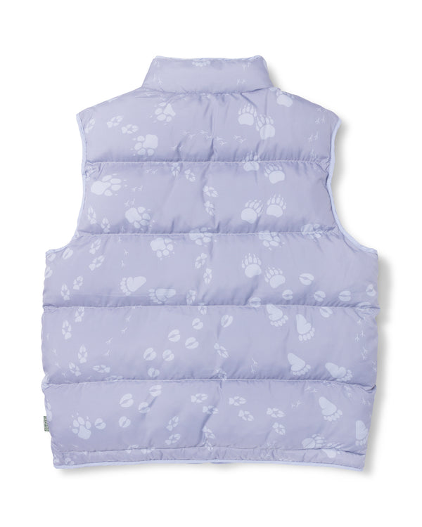 Shop Women's Leave Only Tracks Puffer Vest Inspired by Grand Teton | silver-bullet