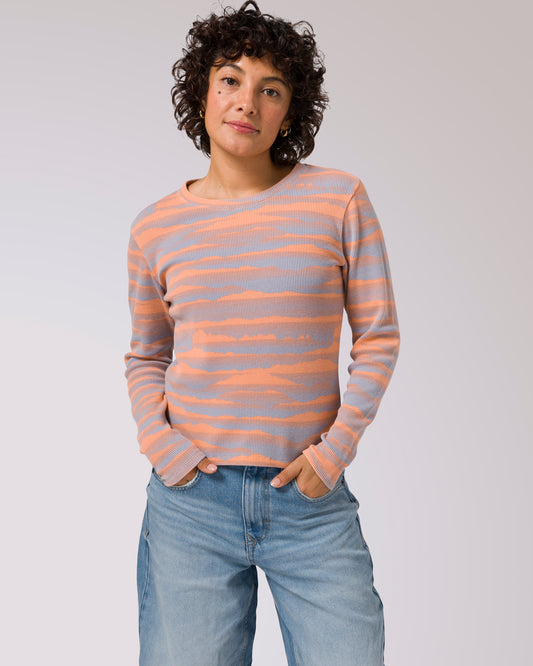 Shop Women's Smoky Mtn. Haze Mini Waffle Tee Inspired by Smoky Mtn's | multi-color