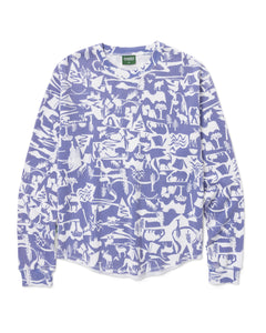 shop women's park shadows waffle long sleeve tee inspired by national parks | blue