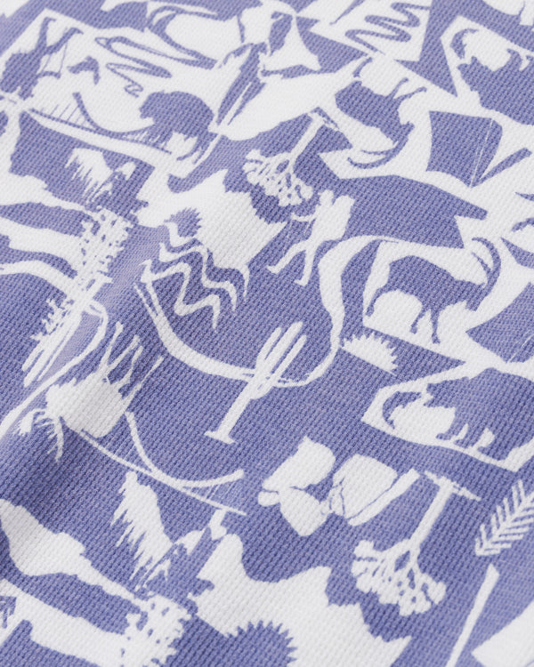 Shop Women's Park Shadows Waffle Long Sleeve Tee Inspired by National Parks | blue