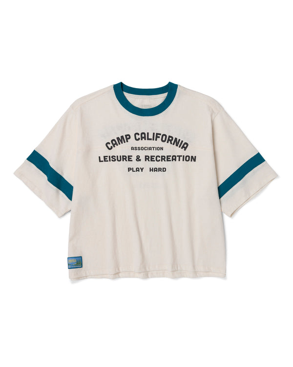 Shop Women's Camp California Varsity Tee Inspired by National Parks | raw-natural