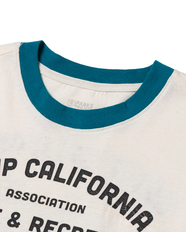 Shop Women's Camp California Varsity Tee Inspired by National Parks | raw-natural