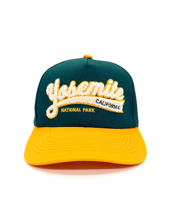 Shop Yosemite Vintage Chenille Hat Inspired by Yosemite National Park | green-and-yellow