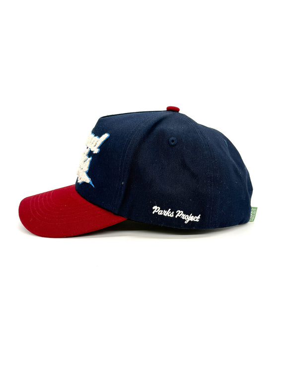 Shop National Parks Vintage Chenille Hat Inspired by National Parks | navy-and-red