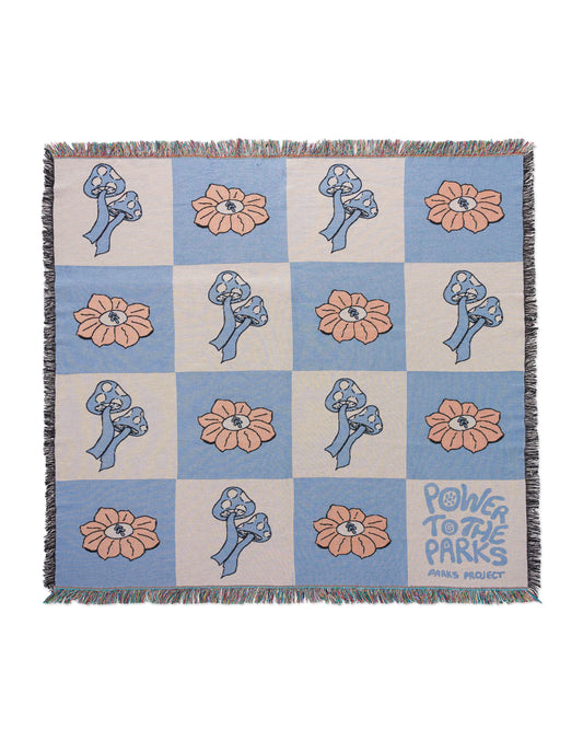 Shop Power To The Parks Woven Blanket Inspired by National Parks | blue-and-natural