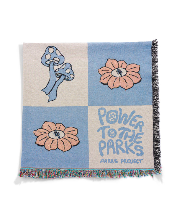 Shop Power To The Parks Woven Blanket Inspired by National Parks | blue-and-natural