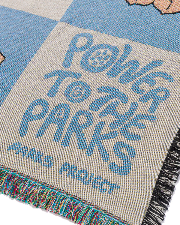 Shop Power To The Parks Woven Blanket Inspired by National Parks | blue-and-natural