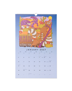 shop 2027 parks project wild parks calendar inspired by national parks | multi-color
