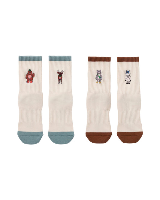 Shop Adventure with Friends Trail Crew Sock 2 Pack Inspired by Parks | natural-blue-green