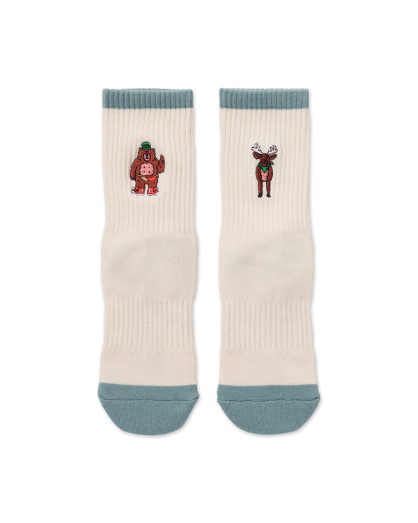 Shop Adventure with Friends Trail Crew Sock 2 Pack Inspired by Parks | natural-blue-green