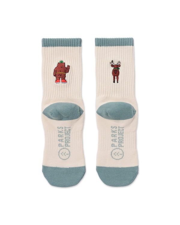 Shop Adventure with Friends Trail Crew Sock 2 Pack Inspired by Parks | natural-blue-green