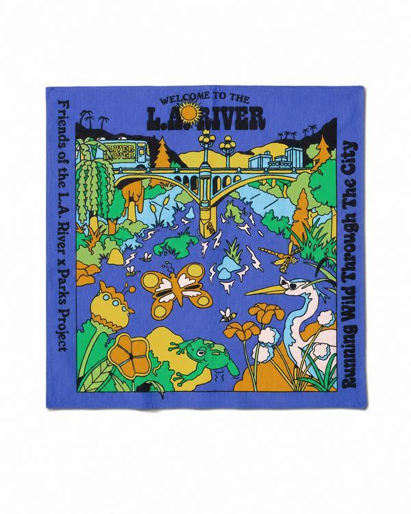 Shop Welcome to LA River Bandana Inspired by LA River | pacific-blue