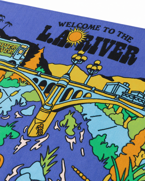 Shop Welcome to LA River Bandana Inspired by LA River | pacific-blue