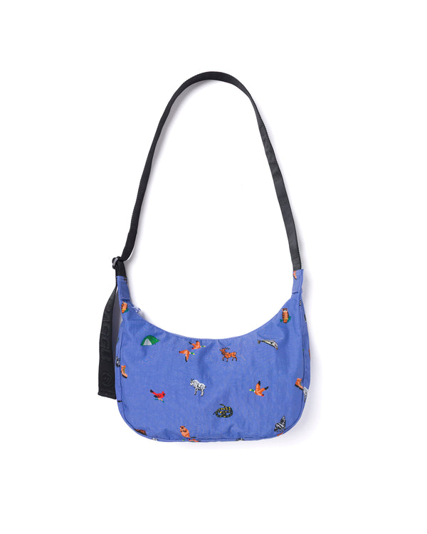 Shop Naturalist Club BAGGU Medium Nylon Crescent Bag Inspired by National Parks | violet