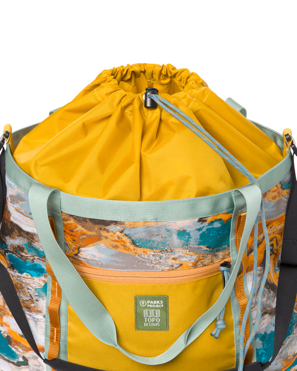 Shop Topo Designs x Parks Project Hydrothermal Pools Mountain Utility Tote | multi-color