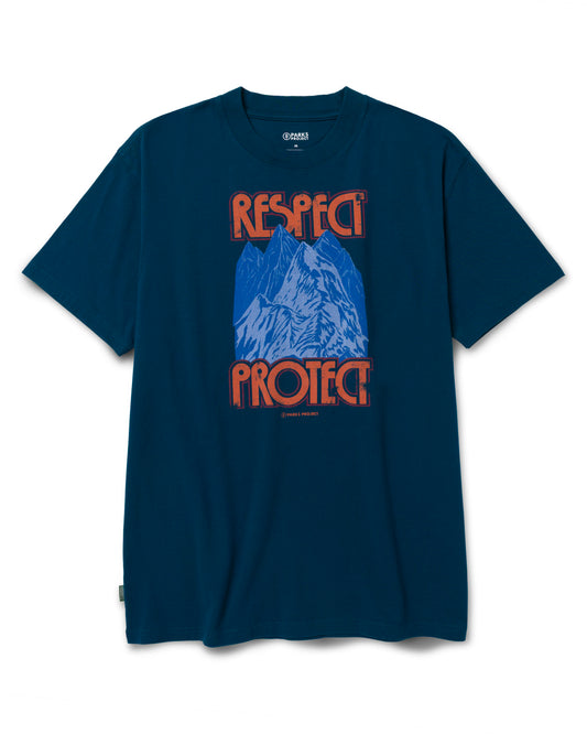 Shop Respect & Protect Tee Inspired by Alaskan Parklands | sailor-blue