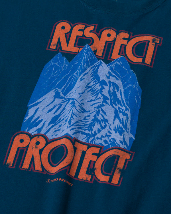 Shop Respect & Protect Tee Inspired by Alaskan Parklands | sailor-blue