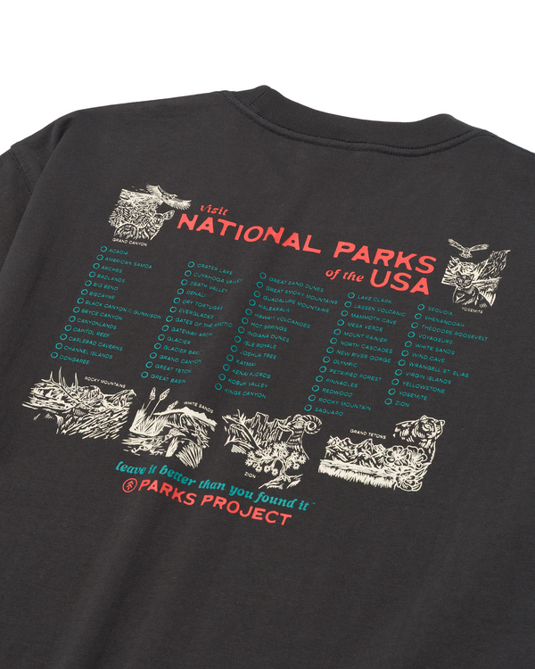 Shop National Park Naturalist Checklist Tee Inspired by our National Parks | vintage-black