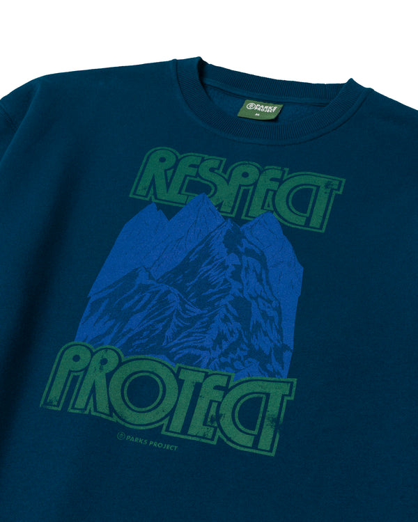 Shop Respect & Protect Crewneck Inspired by Alaskan Parks | sailor-blue