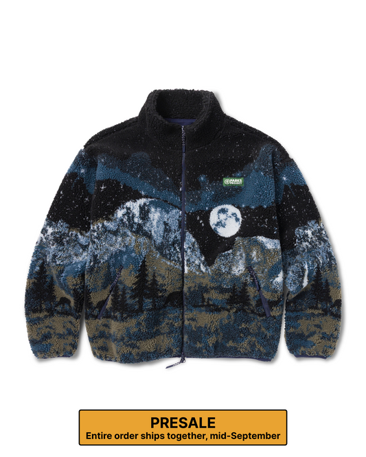 PRESALE Shop Yosemite Night Views Full Zip High Pile Fleece Inspired by Yosemite NP 