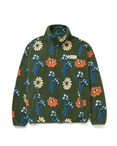 shop power to the parks shrooms trail fleece inspired by national parks | green