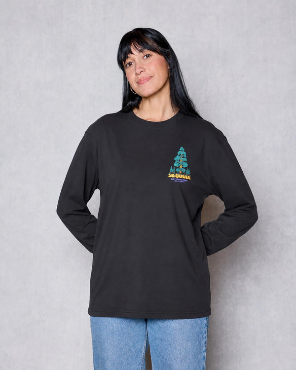 Shop Sequioa Good Things Take Time Long Sleeve Tee Inspired by Sequoia | vintage-black