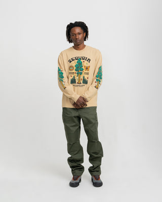 Shop Sequoia Spirit Long Sleeve Tee Inspired by Sequoia National Park | khaki