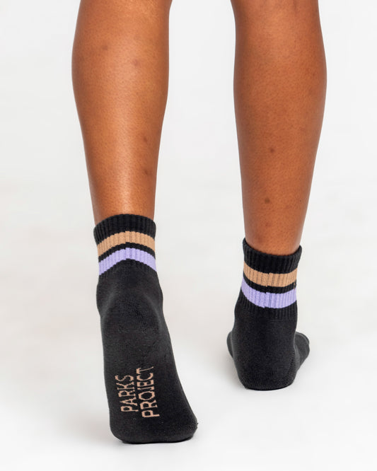 Shop Trail Crew Quarter Socks Inspired By National Parks | black-and-purple