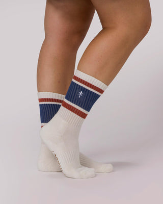 Shop Trail Crew Tube Socks 2 pack Inspired By National Parks | brown-and-natural