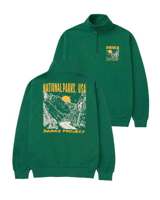 Puff Print Quarter Zip Fleece With Designs Inspired By National Parks