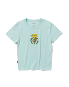 shop women's secret lives of lichen mini tee inspired by our parks | ash-blue
