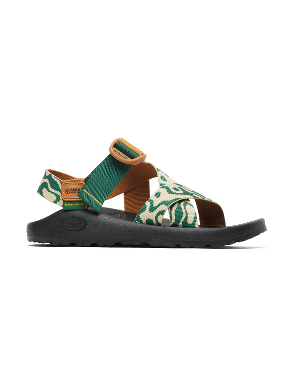 Shop Women's Chaco x Parks Project Mega Z/1 Wide-Strap Classic Sandal | green-and-natural