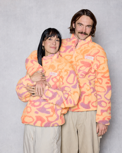 shop yellowstone geysers ombre high pile fleece inspired by yellowstone national park | burnt-orange