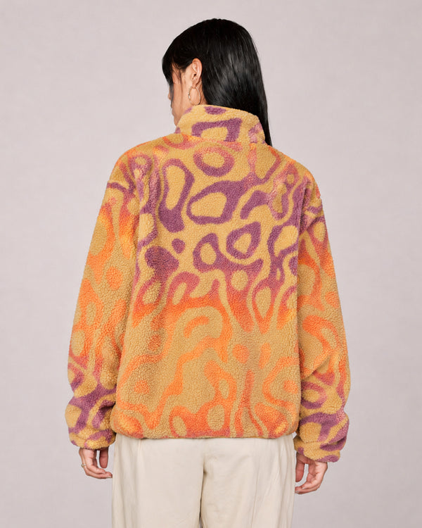 Shop Yellowstone Geysers Ombre High Pile Fleece Inspired by Yellowstone | burnt-orange
