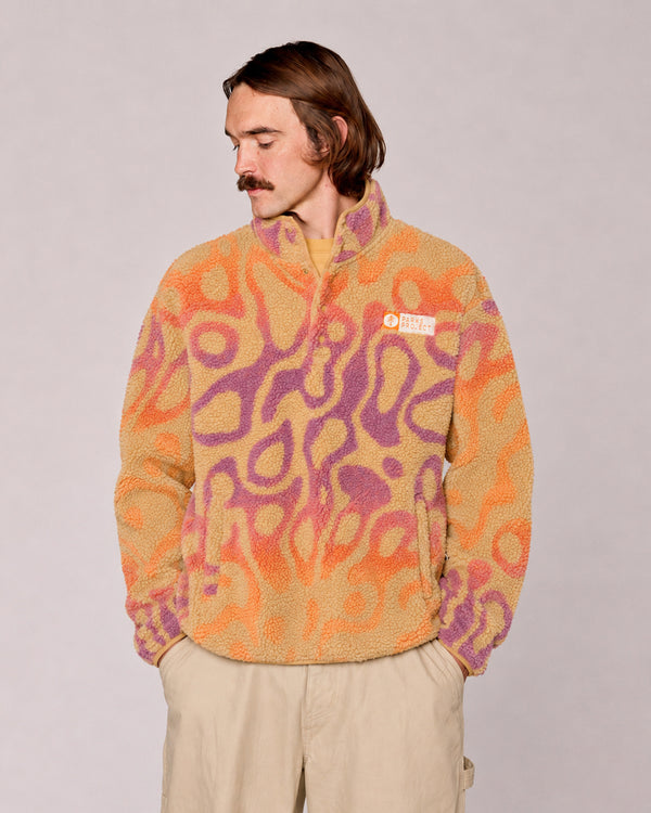 Shop Yellowstone Geysers Ombre High Pile Fleece Inspired by Yellowstone | burnt-orange