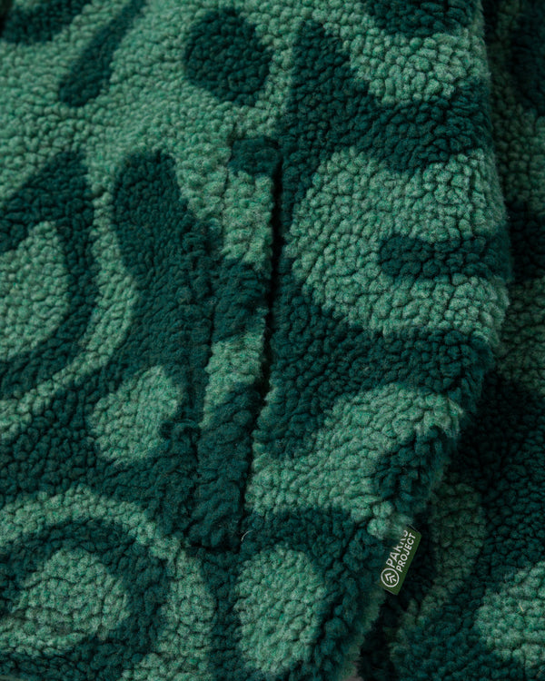 Shop Women's Yellowstone Geysers High Pile Fleece Jacket Inspired by Yellowstone National Park | dark-green