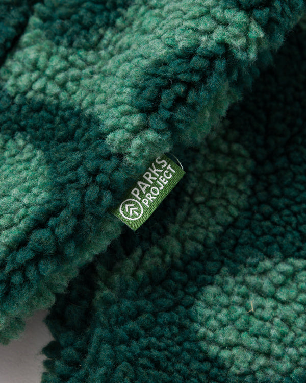 Shop Women's Yellowstone Geysers High Pile Fleece Jacket Inspired by Yellowstone National Park | dark-green