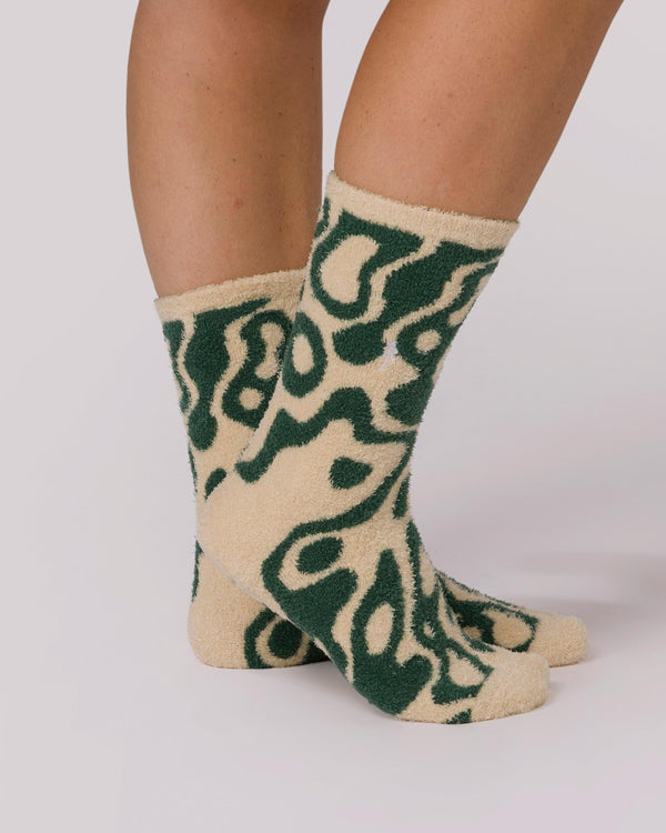 Shop Yellowstone Geysers Cozy Socks Inspired by Yellowstone | green