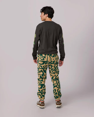 Shop Yellowstone Geysers High Pile Fleece Jogger Inspired by Yellowstone National Park | green