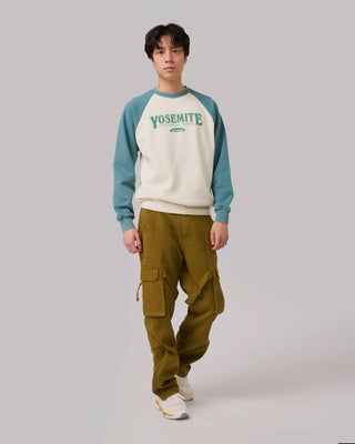 Vintage Style Yosemite Greatest Hits Raglan Crew Inspired By Parks | dusty-teal