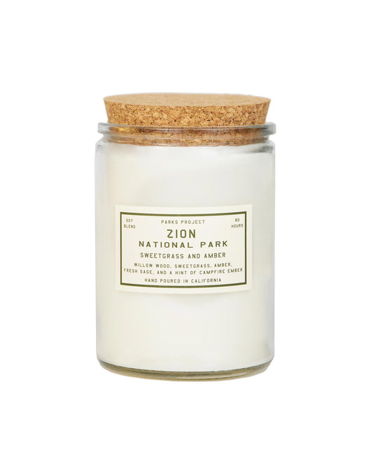 Shop Zion Sweetgrass and Amber Candle Inspired by Zion NP | clear