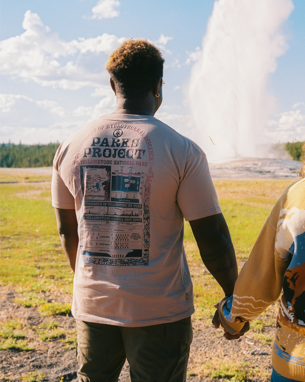 Shop Hydrothermal Study Tee Inspired by Yellowstone National Park | mushroom-grey