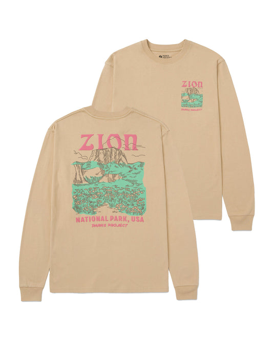 Shop Zion Puff Print Long Sleeve Tee Inspired By Zion National Park